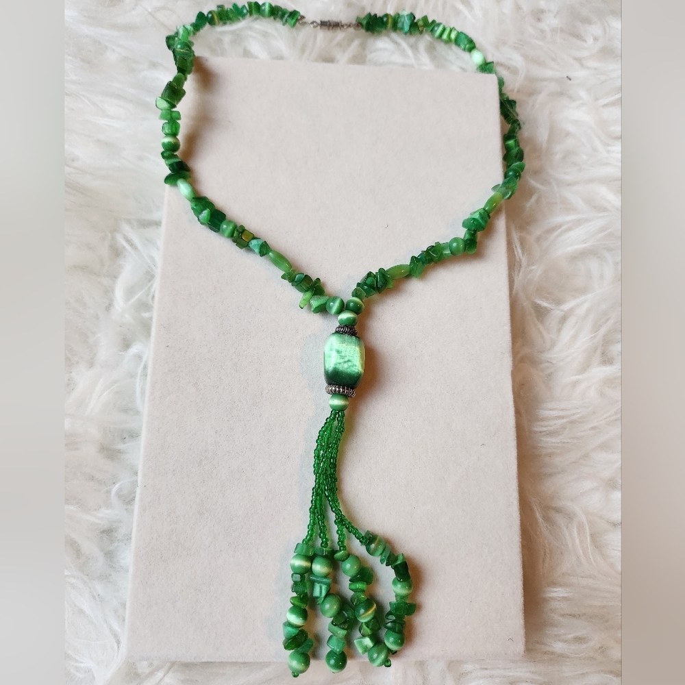 Green Beaded Necklace